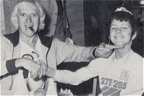 Jimmy Savile with child at VCGB party 1979