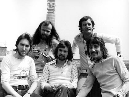 Up on the roof with John Peel, Emperor Rosko, Johnnie Walker, Noel Edmonds and Stuart Henry.