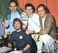 (L-R) Andy Peebles, Noel Edmonds,